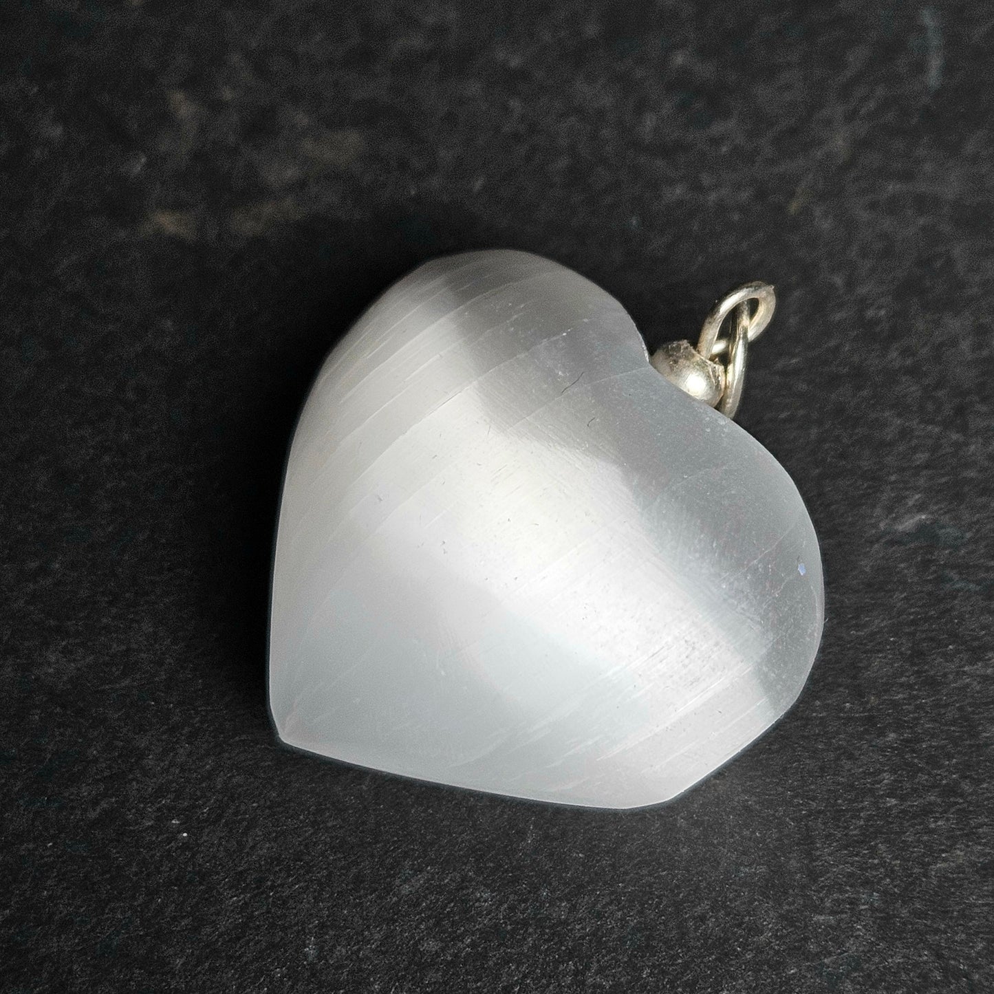 Selenite Heart Pendants